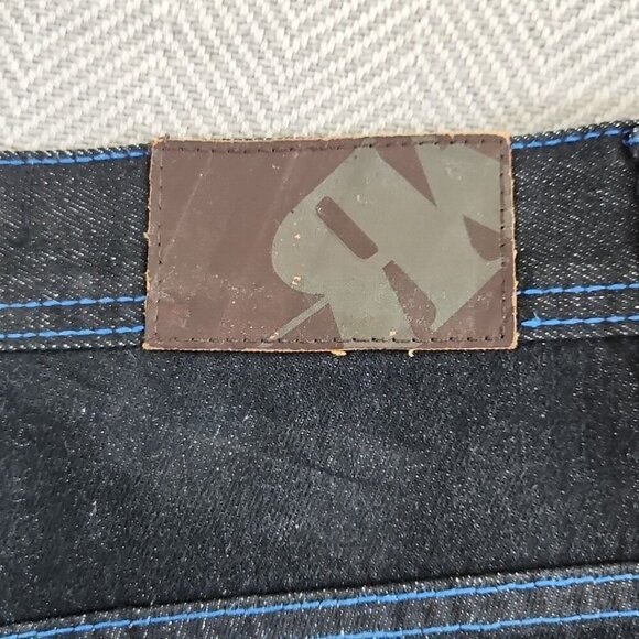 Rich Kids RK Jeans Co Men's Baggy Jeans 40 X 32 Blue Stitch Y2K Normcore - Picture 13 of 16